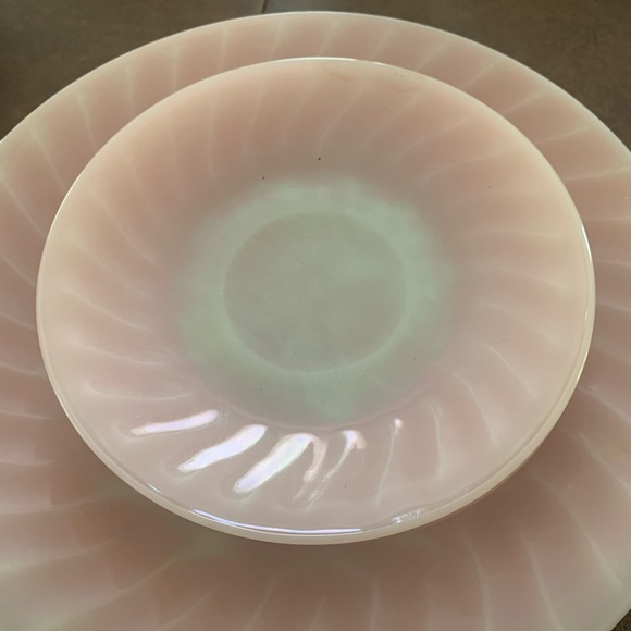 Fire King Other - Vintage PINK SWIRL Fire King Saucer